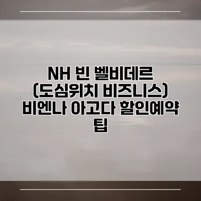 NH 빈 벨비데르 (도심위치 비즈니스) 비엔나 아고다 할인예약 팁