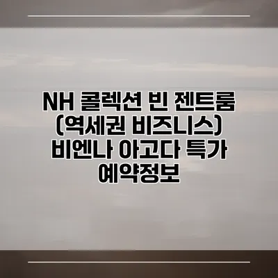 NH 콜렉션 빈 젠트룸 (역세권 비즈니스) 비엔나 아고다 특가 예약정보