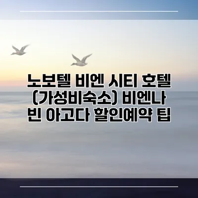노보텔 비엔 시티 호텔 (가성비숙소) 비엔나 빈 아고다 할인예약 팁