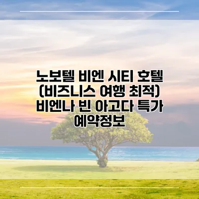 노보텔 비엔 시티 호텔 (비즈니스 여행 최적) 비엔나 빈 아고다 특가 예약정보