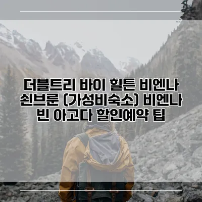 더블트리 바이 힐튼 비엔나 쇤브룬 (가성비숙소) 비엔나 빈 아고다 할인예약 팁
