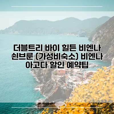 더블트리 바이 힐튼 비엔나 쇤브룬 (가성비숙소) 비엔나 아고다 할인 예약팁