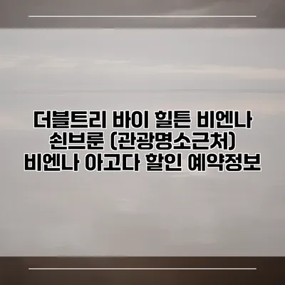 더블트리 바이 힐튼 비엔나 쇤브룬 (관광명소근처) 비엔나 아고다 할인 예약정보