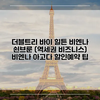 더블트리 바이 힐튼 비엔나 쇤브룬 (역세권 비즈니스) 비엔나 아고다 할인예약 팁