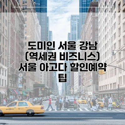 도미인 서울 강남 (역세권 비즈니스) 서울 아고다 할인예약 팁