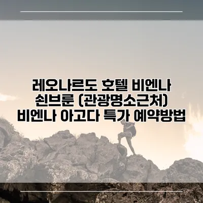 레오나르도 호텔 비엔나 쇤브룬 (관광명소근처) 비엔나 아고다 특가 예약방법