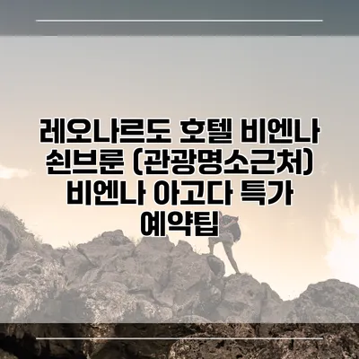 레오나르도 호텔 비엔나 쇤브룬 (관광명소근처) 비엔나 아고다 특가 예약팁