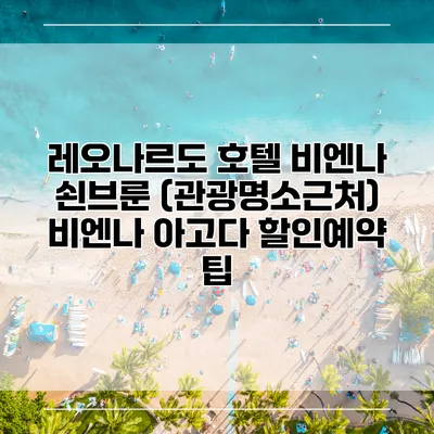 레오나르도 호텔 비엔나 쇤브룬 (관광명소근처) 비엔나 아고다 할인예약 팁