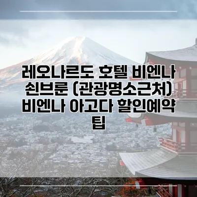 레오나르도 호텔 비엔나 쇤브룬 (관광명소근처) 비엔나 아고다 할인예약 팁