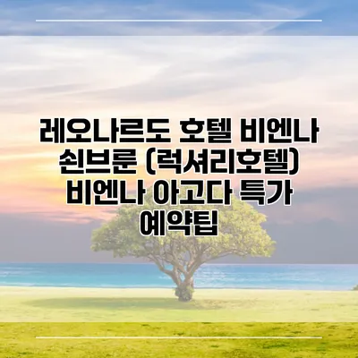 레오나르도 호텔 비엔나 쇤브룬 (럭셔리호텔) 비엔나 아고다 특가 예약팁
