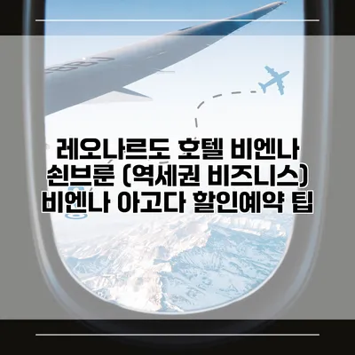 레오나르도 호텔 비엔나 쇤브룬 (역세권 비즈니스) 비엔나 아고다 할인예약 팁