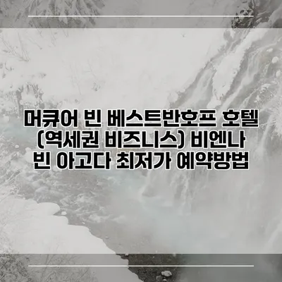 머큐어 빈 베스트반호프 호텔 (역세권 비즈니스) 비엔나 빈 아고다 최저가 예약방법