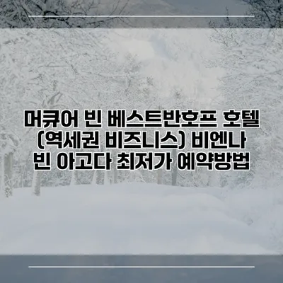 머큐어 빈 베스트반호프 호텔 (역세권 비즈니스) 비엔나 빈 아고다 최저가 예약방법