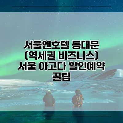 서울앤호텔 동대문 (역세권 비즈니스) 서울 아고다 할인예약 꿀팁