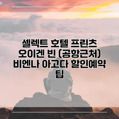셀렉트 호텔 프린츠 오이겐 빈 (공항근처) 비엔나 아고다 할인예약 팁