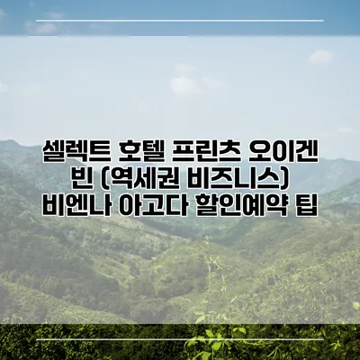셀렉트 호텔 프린츠 오이겐 빈 (역세권 비즈니스) 비엔나 아고다 할인예약 팁