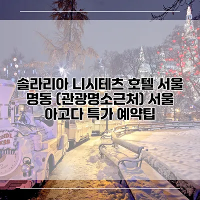 솔라리아 니시테츠 호텔 서울 명동 (관광명소근처) 서울 아고다 특가 예약팁