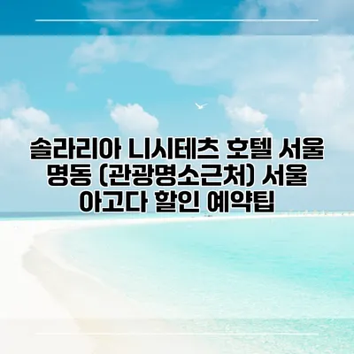 솔라리아 니시테츠 호텔 서울 명동 (관광명소근처) 서울 아고다 할인 예약팁