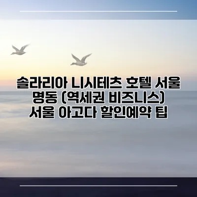 솔라리아 니시테츠 호텔 서울 명동 (역세권 비즈니스) 서울 아고다 할인예약 팁