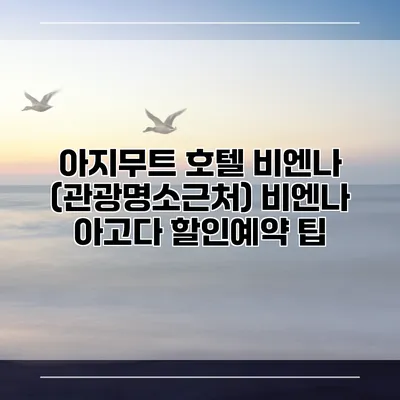 아지무트 호텔 비엔나 (관광명소근처) 비엔나 아고다 할인예약 팁