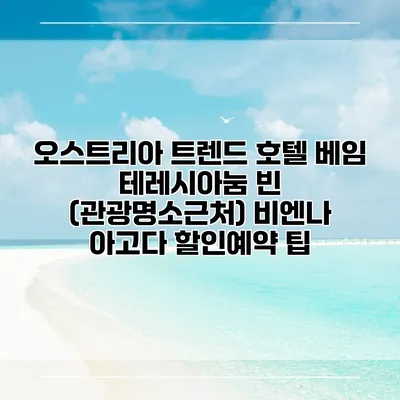오스트리아 트렌드 호텔 베임 테레시아눔 빈 (관광명소근처) 비엔나 아고다 할인예약 팁