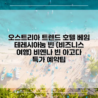 오스트리아 트렌드 호텔 베임 테레시아눔 빈 (비즈니스 여행) 비엔나 빈 아고다 특가 예약팁