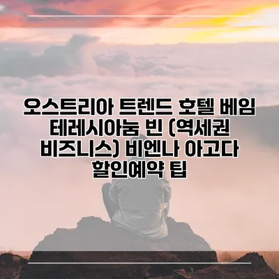 오스트리아 트렌드 호텔 베임 테레시아눔 빈 (역세권 비즈니스) 비엔나 아고다 할인예약 팁