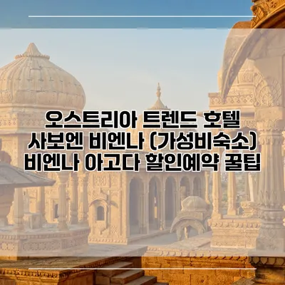 오스트리아 트렌드 호텔 사보엔 비엔나 (가성비숙소) 비엔나 아고다 할인예약 꿀팁