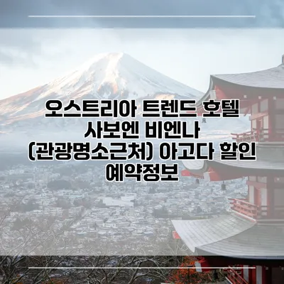 오스트리아 트렌드 호텔 사보엔 비엔나 (관광명소근처) 아고다 할인 예약정보