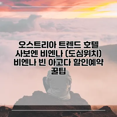 오스트리아 트렌드 호텔 사보엔 비엔나 (도심위치) 비엔나 빈 아고다 할인예약 꿀팁