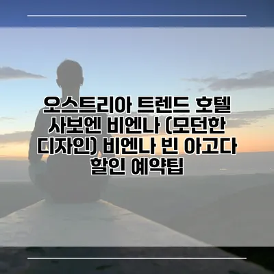 오스트리아 트렌드 호텔 사보엔 비엔나 (모던한 디자인) 비엔나 빈 아고다 할인 예약팁