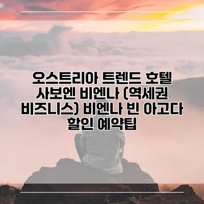 오스트리아 트렌드 호텔 사보엔 비엔나 (역세권 비즈니스) 비엔나 빈 아고다 할인 예약팁
