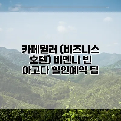 카페뮐러 (비즈니스 호텔) 비엔나 빈 아고다 할인예약 팁