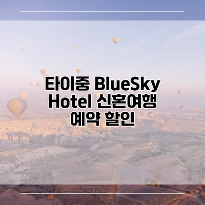 타이중 BlueSky Hotel 신혼여행 예약 할인
