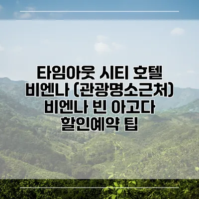 타임아웃 시티 호텔 비엔나 (관광명소근처) 비엔나 빈 아고다 할인예약 팁