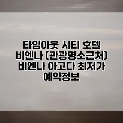 타임아웃 시티 호텔 비엔나 (관광명소근처) 비엔나 아고다 최저가 예약정보