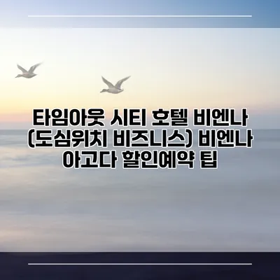 타임아웃 시티 호텔 비엔나 (도심위치 비즈니스) 비엔나 아고다 할인예약 팁