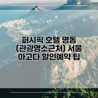 퍼시픽 호텔 명동 (관광명소근처) 서울 아고다 할인예약 팁