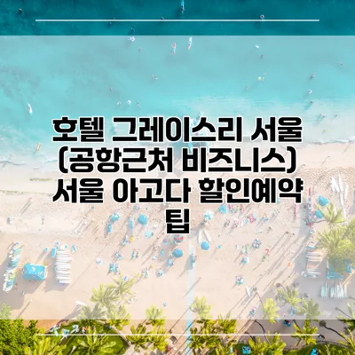 호텔 그레이스리 서울 (공항근처 비즈니스) 서울 아고다 할인예약 팁