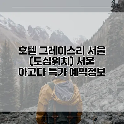 호텔 그레이스리 서울 (도심위치) 서울 아고다 특가 예약정보