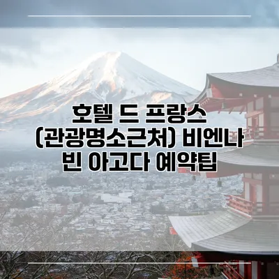 호텔 드 프랑스 (관광명소근처) 비엔나 빈 아고다 예약팁