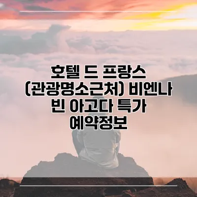 호텔 드 프랑스 (관광명소근처) 비엔나 빈 아고다 특가 예약정보