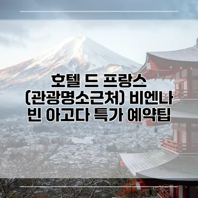호텔 드 프랑스 (관광명소근처) 비엔나 빈 아고다 특가 예약팁
