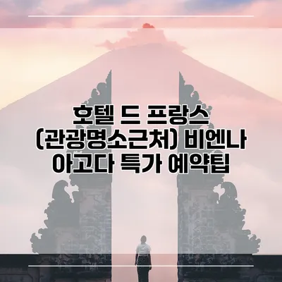 호텔 드 프랑스 (관광명소근처) 비엔나 아고다 특가 예약팁