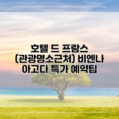호텔 드 프랑스 (관광명소근처) 비엔나 아고다 특가 예약팁