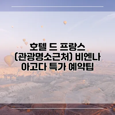 호텔 드 프랑스 (관광명소근처) 비엔나 아고다 특가 예약팁