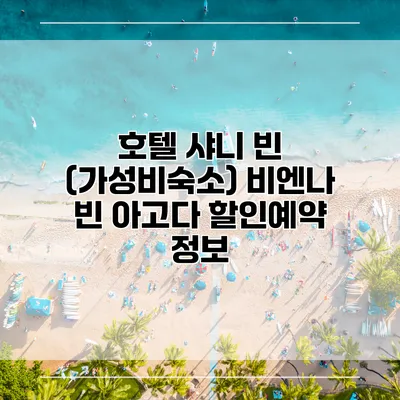 호텔 샤니 빈 (가성비숙소) 비엔나 빈 아고다 할인예약 정보