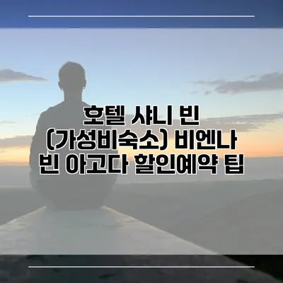 호텔 샤니 빈 (가성비숙소) 비엔나 빈 아고다 할인예약 팁