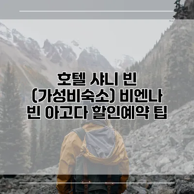 호텔 샤니 빈 (가성비숙소) 비엔나 빈 아고다 할인예약 팁