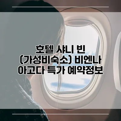호텔 샤니 빈 (가성비숙소) 비엔나 아고다 특가 예약정보